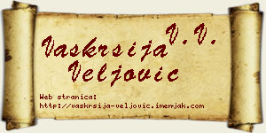 Vaskrsija Veljović vizit kartica